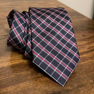 US Polo Assn Tie  Red White Navy Blue diagonal Stripe Handmade Designer Necktie